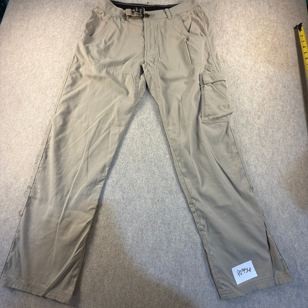 Prana Zion Hiking Pants Mens Small 30L Tan Khaki Stretch Cargo Outdoor Climbing